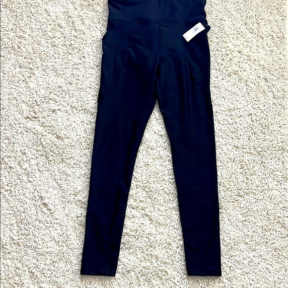 GIRLS OLD NAVY ACTIVE SIZE L 10/12 BLACK HIGH RISE LEGGINGS NWT - Picture 1 of 9